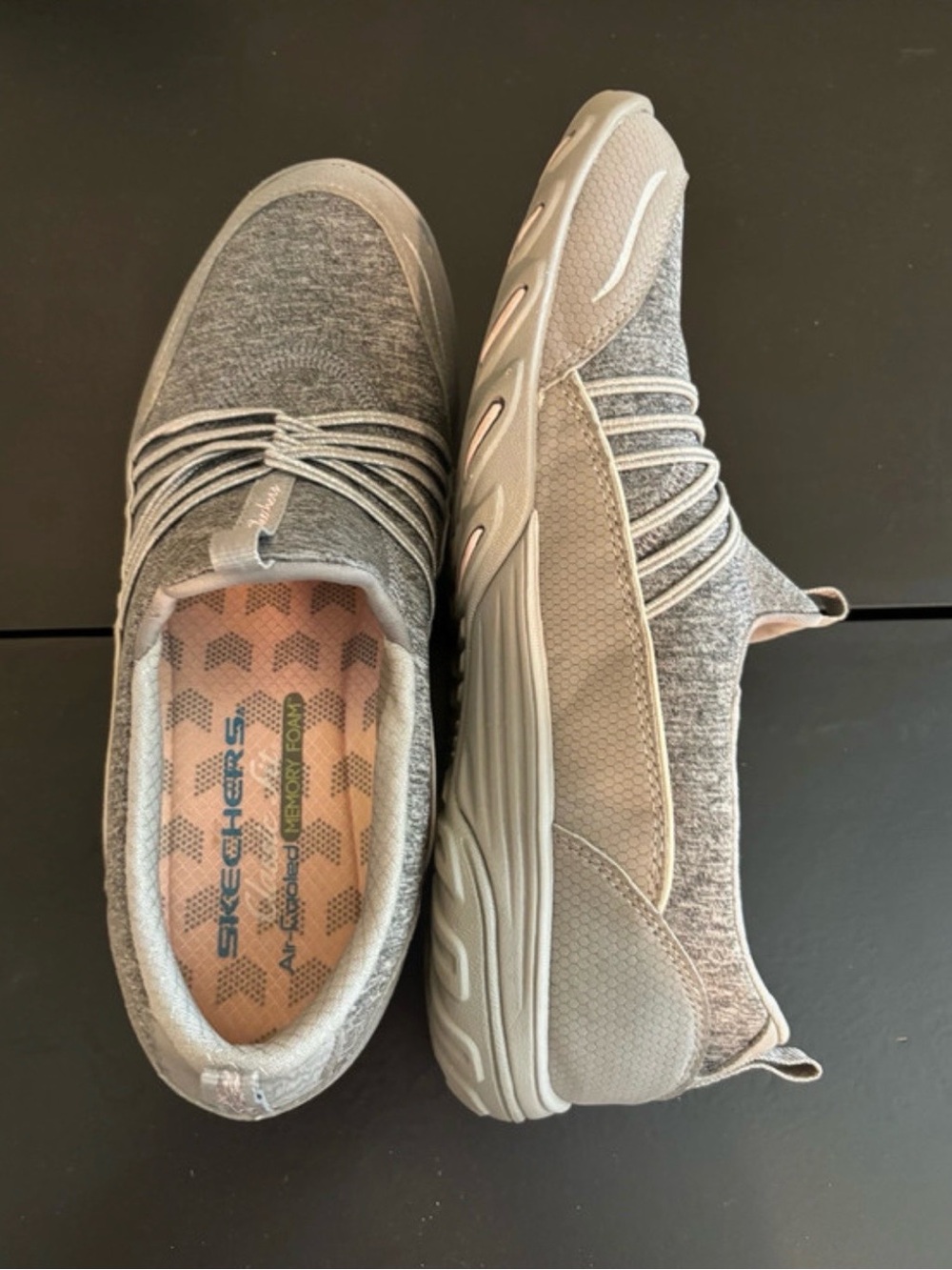 Skechers Gray Women's Slip-On Air Cooled Memory Foam Athletic Sneakers